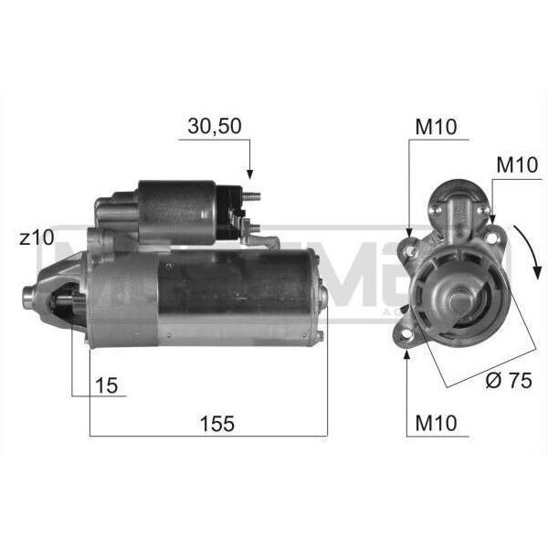 Era Starter T A 220413A Per Ford Transit Connect (P65_ P70_ P80_)-image
