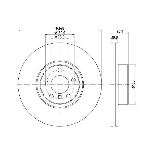 Hella 8DD 355 133-201 - Disco Freno Oe 34116871800 Per X4 (F26)-image