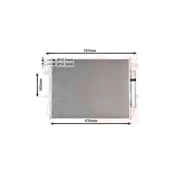 Van Wezel 02015703 Condensatore Climatizzatore Condensatore Climatizzatore Per Land Rover Range Rover Sport (L320) +Essiccatore-image