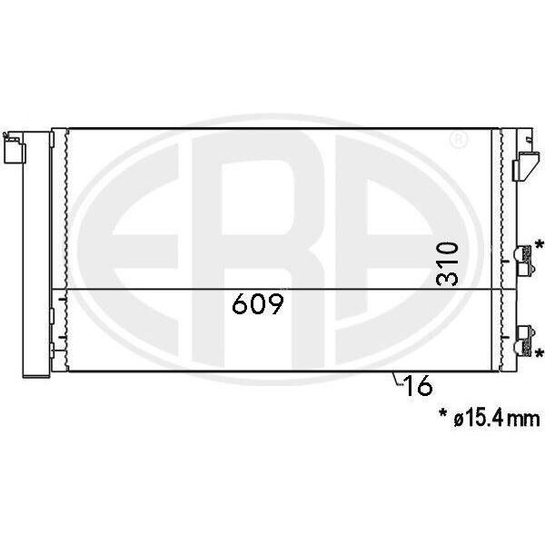 Era 667001 - Oe 46798100 Condensatore Aria Condizionata Con Essiccatore Per Panda-image