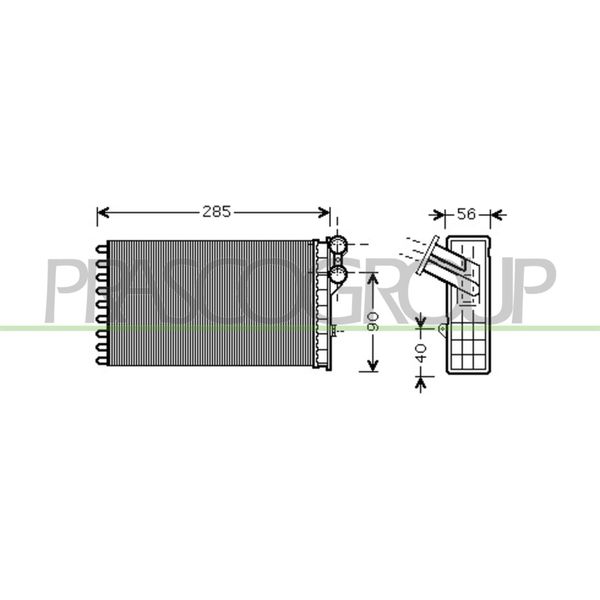 Prasco CI424H001 - Oe 6448N5 Scambiatore Di Calore, Riscaldatore Per C4 (La), C4 I (Lc), 307, 307 Cc (3B), 307 Sw (3H)-image