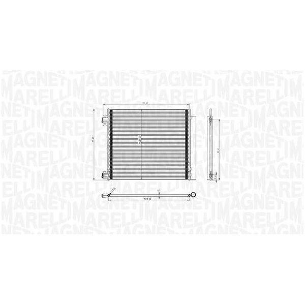 Magneti Marelli 350203832000 Condensatore Climatizzatore Condensatore Climatizzatore Per Renault Kadjar (Ha, Hl) +Essiccatore-image