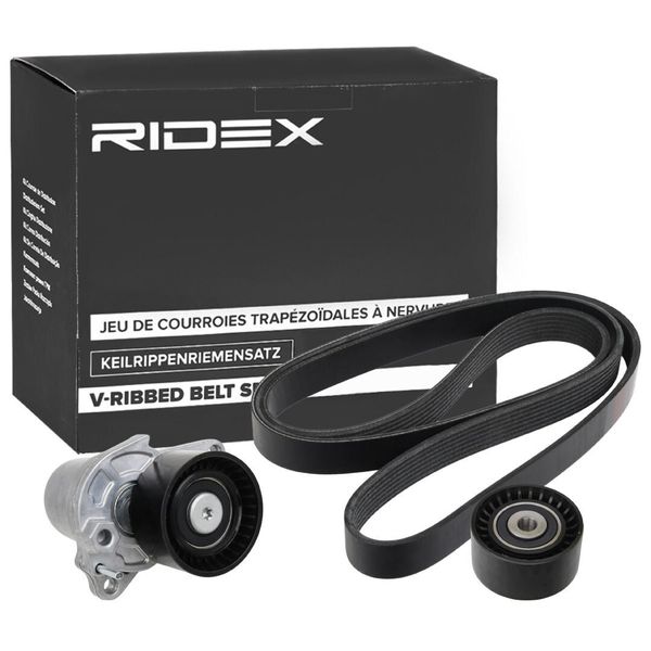 Ridex 542R0315 - Oe 44 23 078 Keilrippenriemensatz FüR Talento, Vivaro (X82), Vivaro B (X82), Trafic Iii (Eg), Trafic Iii (Fg), Trafic Iii (Jg), Talisman, Scenic Iv, Scenic Iii, Megane Iv, Megane Iii, Kadjar (Ha, Hl), Grand Scenic Iv (R9), Grand Scenic Iii (Jz), Espace V (Jr)-image