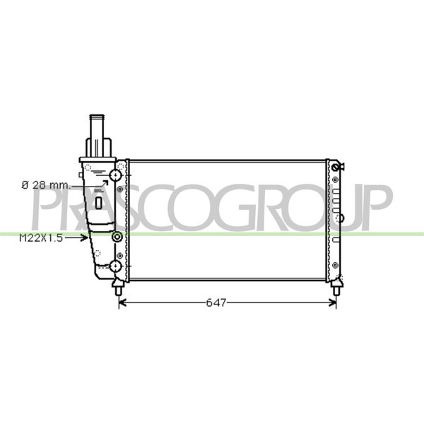 Prasco FT132R003 - Radiatore Oe 46407450, Raffreddamento Motore Per Punto-image
