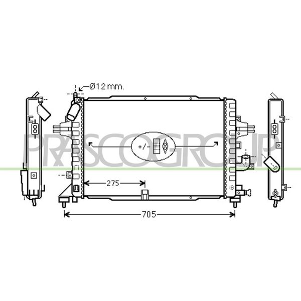 Prasco OP410R006 - Oe 1300271 Radiatore, Raffreddamento Motore Per Astra H, Astra (A04)-image