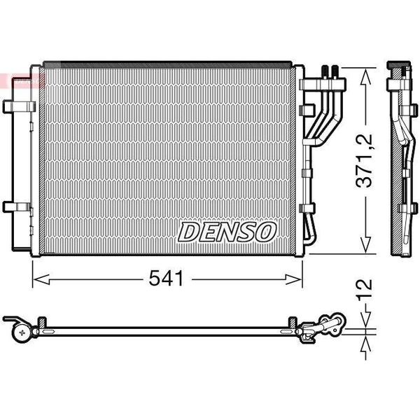 Denso DCN43010 - Oe 976061P000 Condensatore Aria Condizionata Con Essiccatore Per Ix20 (Jc), Venga (Yn)-image