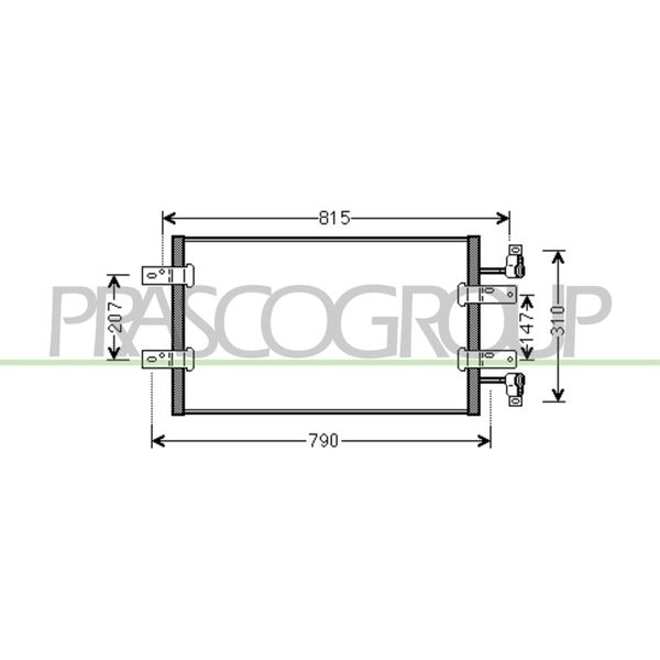 Prasco DS952C002 - Condensatore Aria Condizionata Oe 4417651 Per Primastar (X83), Vivaro (J7), Vivaro (F7), Vivaro A (E7), Trafic Ii (Jl), Trafic Ii (Fl), Trafic Ii (El)-image
