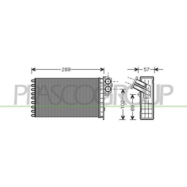 Prasco PG420H001 - Oe 6448K0 Scambiatore Di Calore, Riscaldatore Per 307, 307 Cc (3B), 307 Sw (3H)-image
