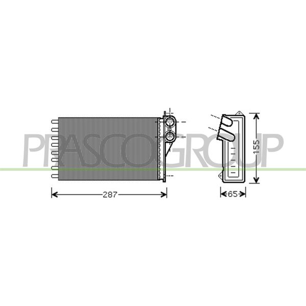 Prasco CI304H001 - Scambiatore Di Calore Oe 6448K9, Riscaldatore Per C2 (Jm), C2 Enterprise (Jg), C3 I (Fc, Fn), C3 Pluriel (Hb), 1007 (Km)-image