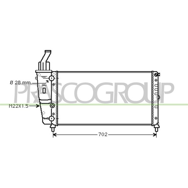 Prasco FT132R012 - Radiatore Oe 46527489, Raffreddamento Motore Per Punto-image