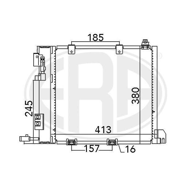 Era 667011 - Oe 18 50 056 Klimakondensator Per Astra G, Zafira A-image