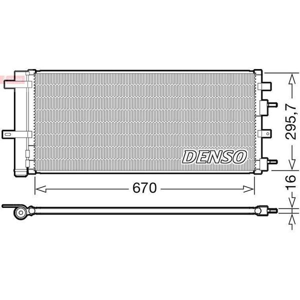 Denso DCN10053 - Oe 1886561 Condensatore Aria Condizionata Con Essiccatore Per Galaxy (Ck), Mondeo V-image
