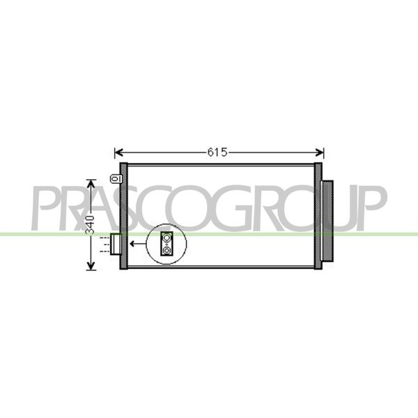 Prasco FT040C001 - Oe 51887906 Condensatore Aria Condizionata Con Essiccatore Per Tipo, 500L (351, 352)-image