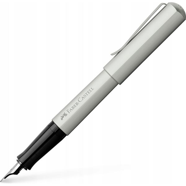 Faber Castell Penna Stilografica Hexo Argento Opaco Pennino F-image