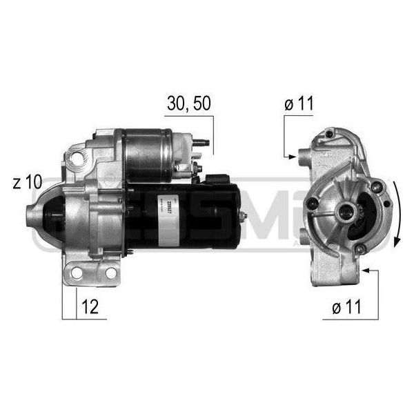 Era 220527A - Oe 5802 Cz Anlasser, Starter FüR C5 I (Dc), C5 I (De), C5 Ii (Rc), C5 Ii (Re), C5 Iii (Rd), C5 Iii (Rw), C8 (Ea, Eb), Ulysse, 406, 407, 407 Sw (6D, 6E), 607 (9D, 9U), Avantime (DE0), Clio Ii, Laguna I, Laguna Ii-image