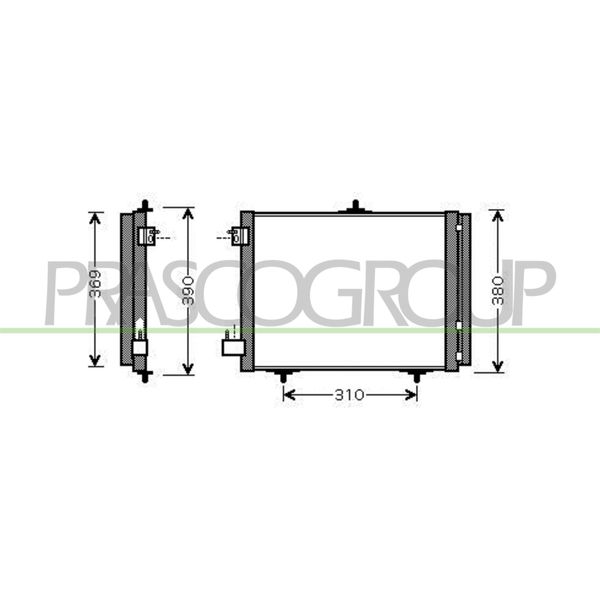 Prasco CI304C001 - Condensatore Aria Condizionata Oe 6455AL Con Essiccatore Per C2 (Jm), C2 Enterprise (Jg), C3 I (Fc, Fn), C3 Ii (Sc), C3 Iii (Sx), C3 Picasso (Sh), C3 Pluriel (Hb), DS3, C4 Cactus, 2008 I (Cu), 207 (Wa, Wc), 207 Cc (Wd), 207 Sw (Wk), 1007 (Km), 208 I (Ca, Cc)-image