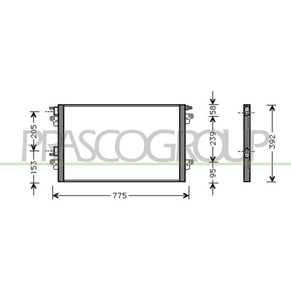 Prasco RN085C001 - Condensatore Aria Condizionata Oe 8200332852 Per Laguna Ii, Vel Satis (BJ0)-image
