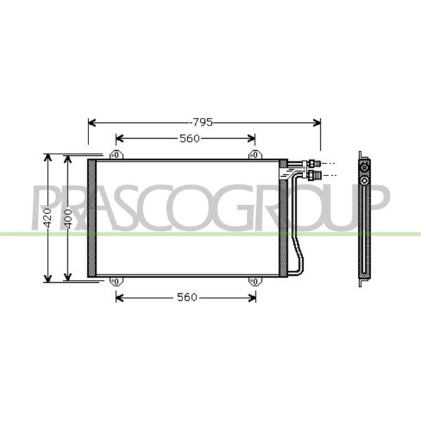 Prasco ME915C001 - Condensatore Aria Condizionata Oe 9015000454 Per Sprinter (W903), Sprinter (W901, W902), Sprinter (W904), Sprinter (W905), Sprinter (W909)-image