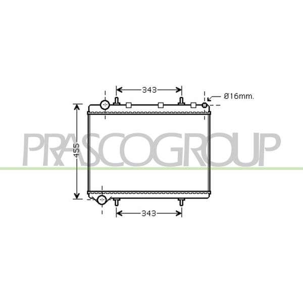 Prasco CI424R006 - Oe 1330K1 Radiatore, Raffreddamento Motore Per C4 (La), C4 G-Picasso I (Ua), C4 I (Lc), C4 Picasso I (Ud), 307, 307 Cc (3B), 307 Sw (3H), 308 I-image