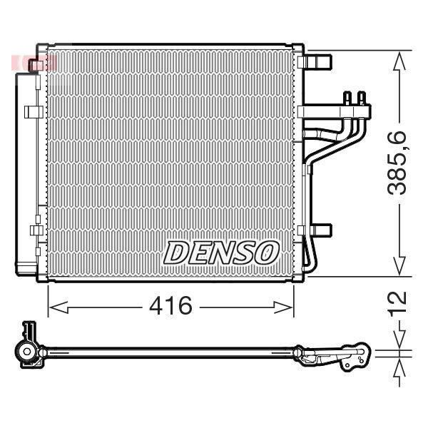 Denso DCN43012 Condensatore Aria Condizionata Condensatore Aria Condizionata Per Kia Picanto (Ja)-image
