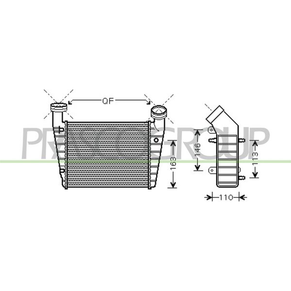Prasco SK418N004 - Intercooler Oe 3B0145805D Per Superb I (3U), Passat (3B)-image