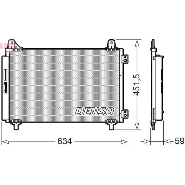 Denso DCN21034 Condensatore Climatizzatore Condensatore Climatizzatore Per Opel Corsa F + Essiccatore-image