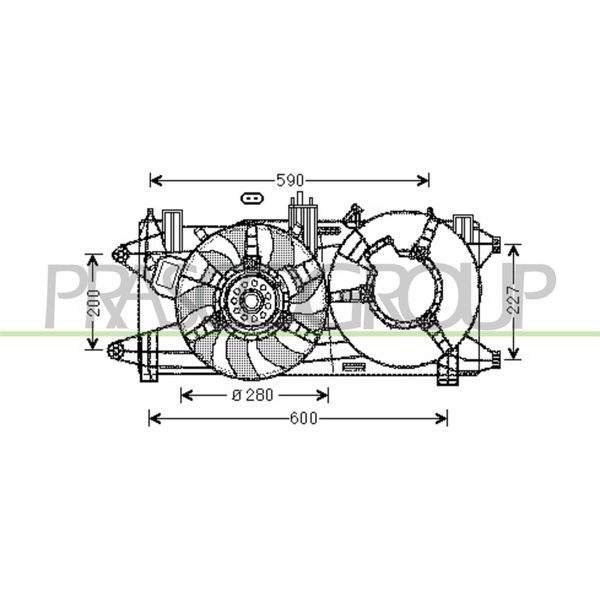 Prasco FT909F006 - Ventola Radiatore Oe 51718487 Per Doblo-image