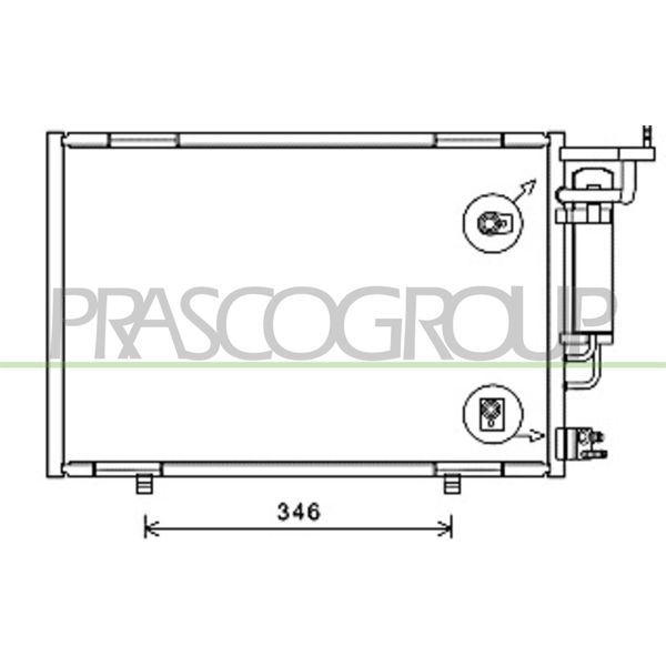 Prasco FD602C007 - Condensatore Aria Condizionata Oe 1756414 Con Essiccatore Per Fiesta Vi, B-Max-image
