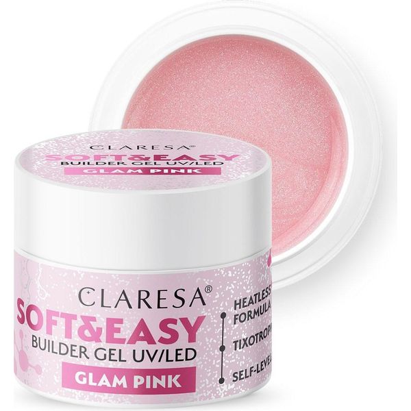 Claresa Gel Costruttore Per Unghie Soft&Easy - Rosa Glam 90G-image