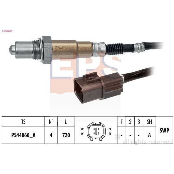 Sonda Lambda Eps Per Mitsubishi Outlander Iii (Ggw, Gfw, Zj) Sonda Planare Riscaldata 720 Mm 1.998.608-image