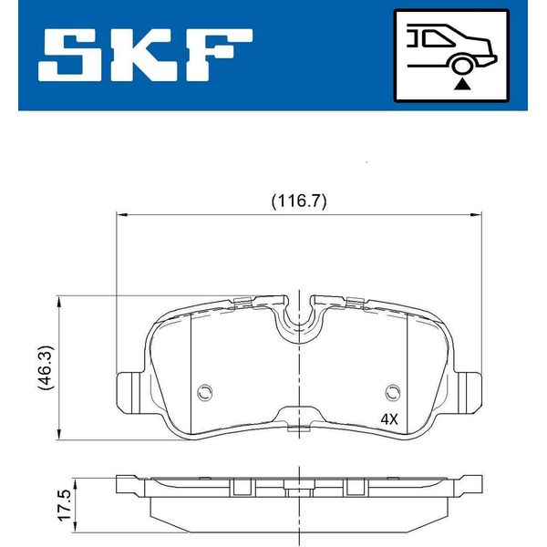 Set Pastiglie Freno Posteriori Skf Per Land Rover Range Rover Sport (L320) Vkbp 90257-image