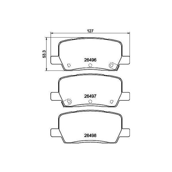 Set Di Pastiglie Freno Posteriori Hella Per Tesla Model S (5YJS) 8DB 355 042-701-image