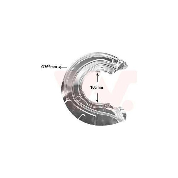 Van Wezel Parafango Disco Freno Per Bmw 1 Hatchback (F20) Anteriore Destro 0633372 Piastra Di Ancoraggio-image