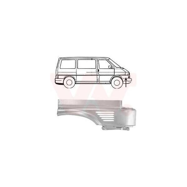 Van Wezel 5875154 Parafango Anteriore Destro Per Vw Transporter Iv Bus (70B, 70C, 7DB, 7DK, 70J, 70K, 7DC, 7DJ) Transporter Iv Furgone-image