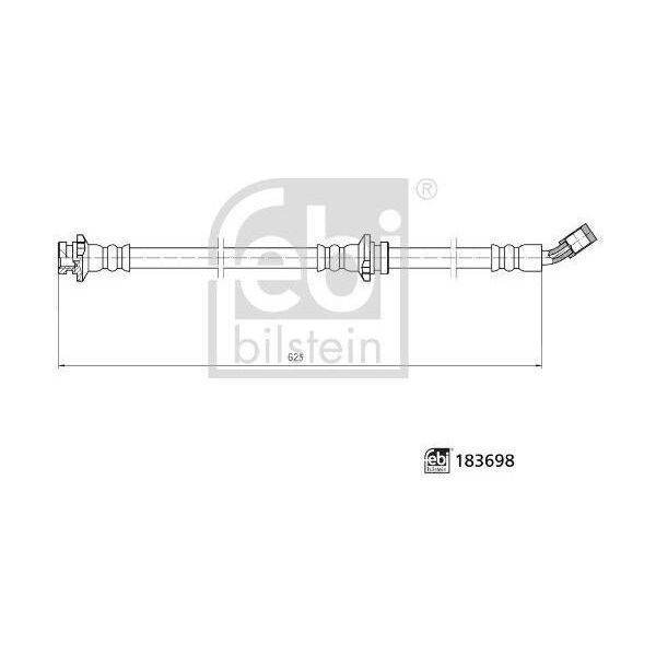 Febi Bilstein 183698 Tubo Freno Anteriore Sinistro Per Nissan Qashqai Ii (J11, J11) X-TRAIL (T32)-image