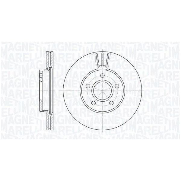 Magneti Marelli 361302040136 - Oe 1223663 Disco Freno Per Focus Ii, Focus C-Max (DM2), C-Max, S40 Ii (544), V50 (545), C70 Ii Cabriolet (542), C30 (533)-image