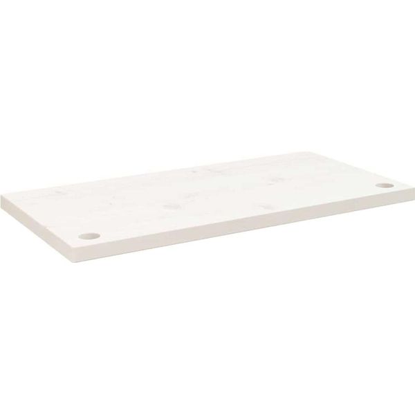 Vidaxl Piano Scrivania Bianco 80X40X2,5 Cm In Legno Di Pino Massiccio-image