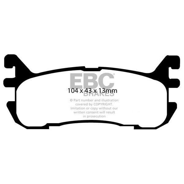 Set Di Pastiglie Freno Posteriori Ebc Brakes Per Mazda MX-5 Ii (Nb) DP41003R-image