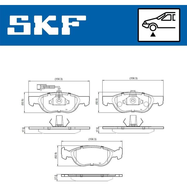 Set Pastiglie Freno Anteriori Skf Pastiglie Freno Per Fiat Punto (188) Vkbp 80775 E-image