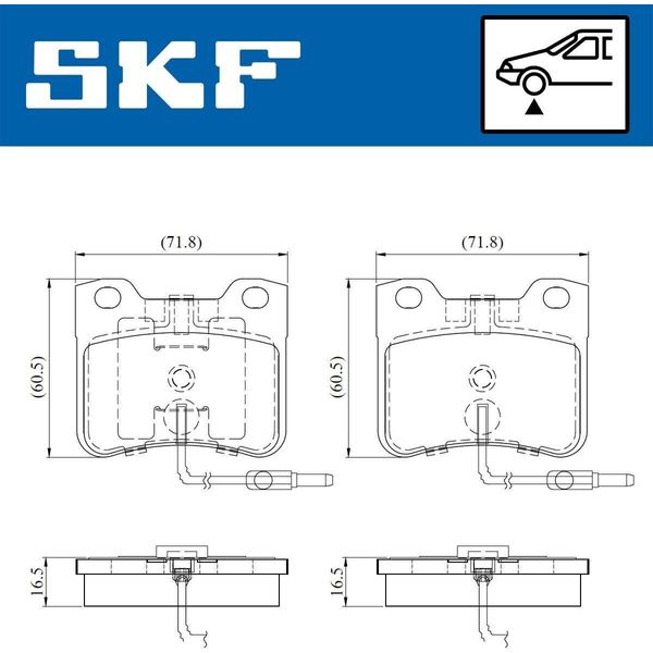Set Pastiglie Freno Anteriori Skf Pastiglie Freno Adatte Per Peugeot 106 Ii Hatchback (1A, 1C) Vkbp 81052 E-image