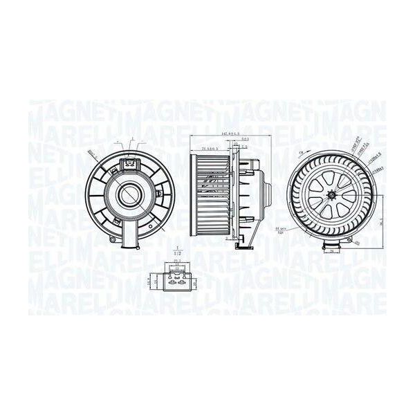 Magneti Marelli Motore Ventola 069412253010 Per Ford Fiesta Mk6 Hatchback (JA8, JR8) 149 Mm-image