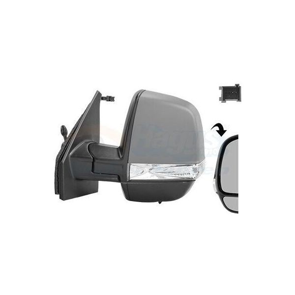 Van Wezel 1639817 Specchietto Retrovisore Esterno Sinistra Destra Per Fiat Doblo Furgone/Station Wagon (263) Convesso Primerizzato-image