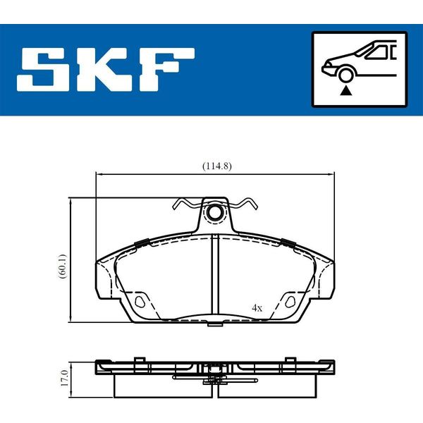 Set Pastiglie Freno Anteriori Skf Pastiglie Freno Per Mg Mgf (Rd) Vkbp 80997-image