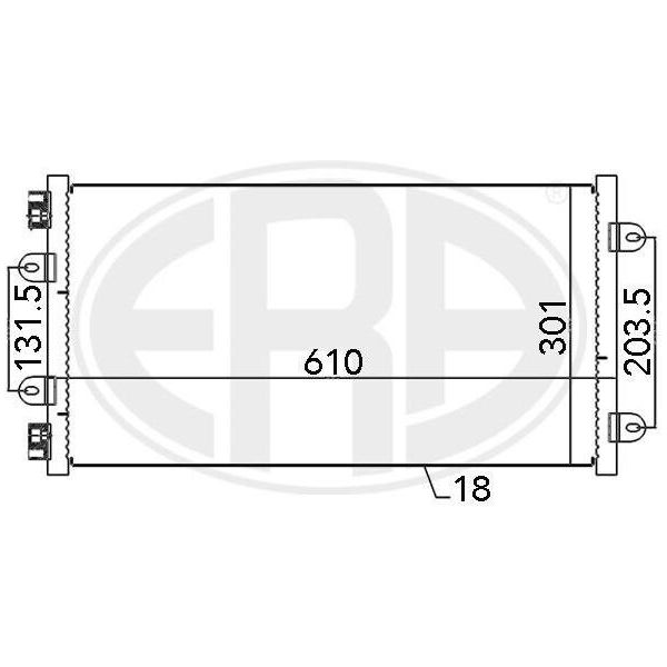 Era 667014 - Condensatore Aria Condizionata Oe 46524503 Per Punto-image