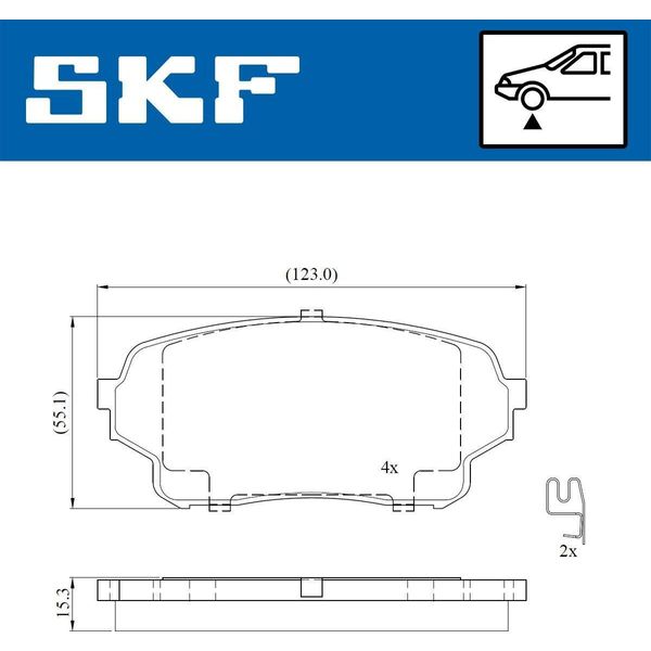 Skf Set Di Pastiglie Freno Pastiglie Freno Anteriori Per Suzuki Grand Vitara I Suv (Ft, Ht) Vkbp 81091 A-image