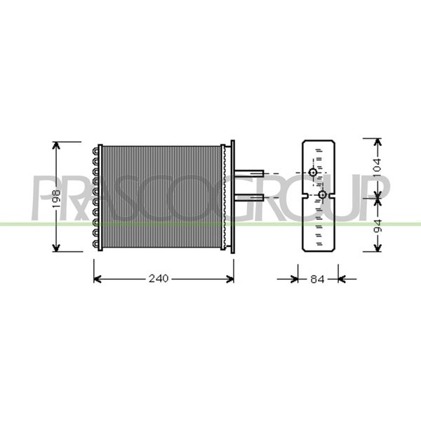 Prasco FT132H002 - Oe 5893932 Scambiatore Di Calore, Riscaldatore Per Barchetta, Punto-image