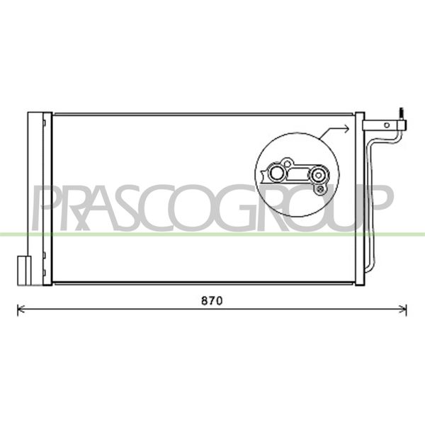 Prasco FD428C001 - Condensatore Aria Condizionata Oe 1684204 Con Essiccatore Per C-Max, Focus Iii, Grand C-Max-image