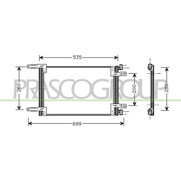 Prasco FT909C001 - Condensatore Aria Condizionata Oe 46736891 Per Doblo-image