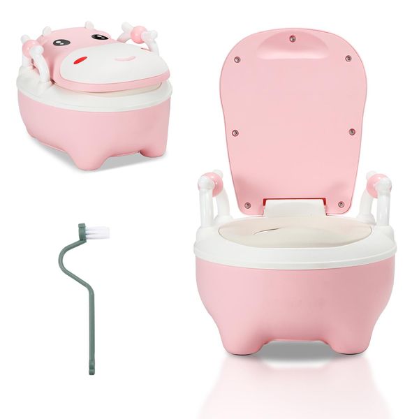 Yakimz Vasino Per Bambini Vasino Per Bambini, Sedile Del Water Per Bambini Con Maniglie E Antiscivolo, Per Bambini Da 1 Anno Rose-image