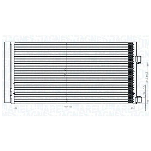 Magneti Marelli 350203847000 Condensatore Climatizzatore Condensatore Climatizzatore Per Renault Laguna Iii Grandtour (KT0/1) +Essiccatore-image